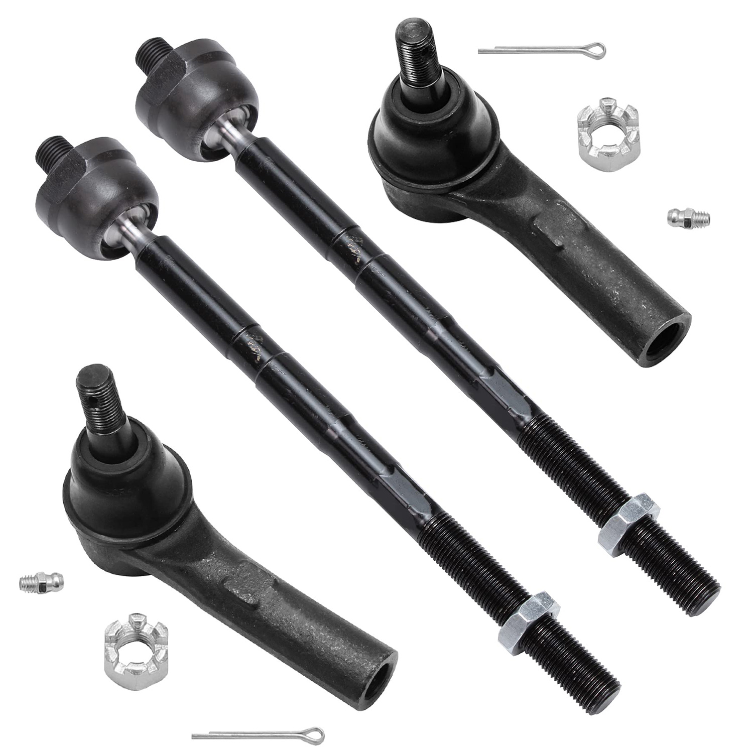 4pc Front Inner Outer Tie Rods Suspension Kit