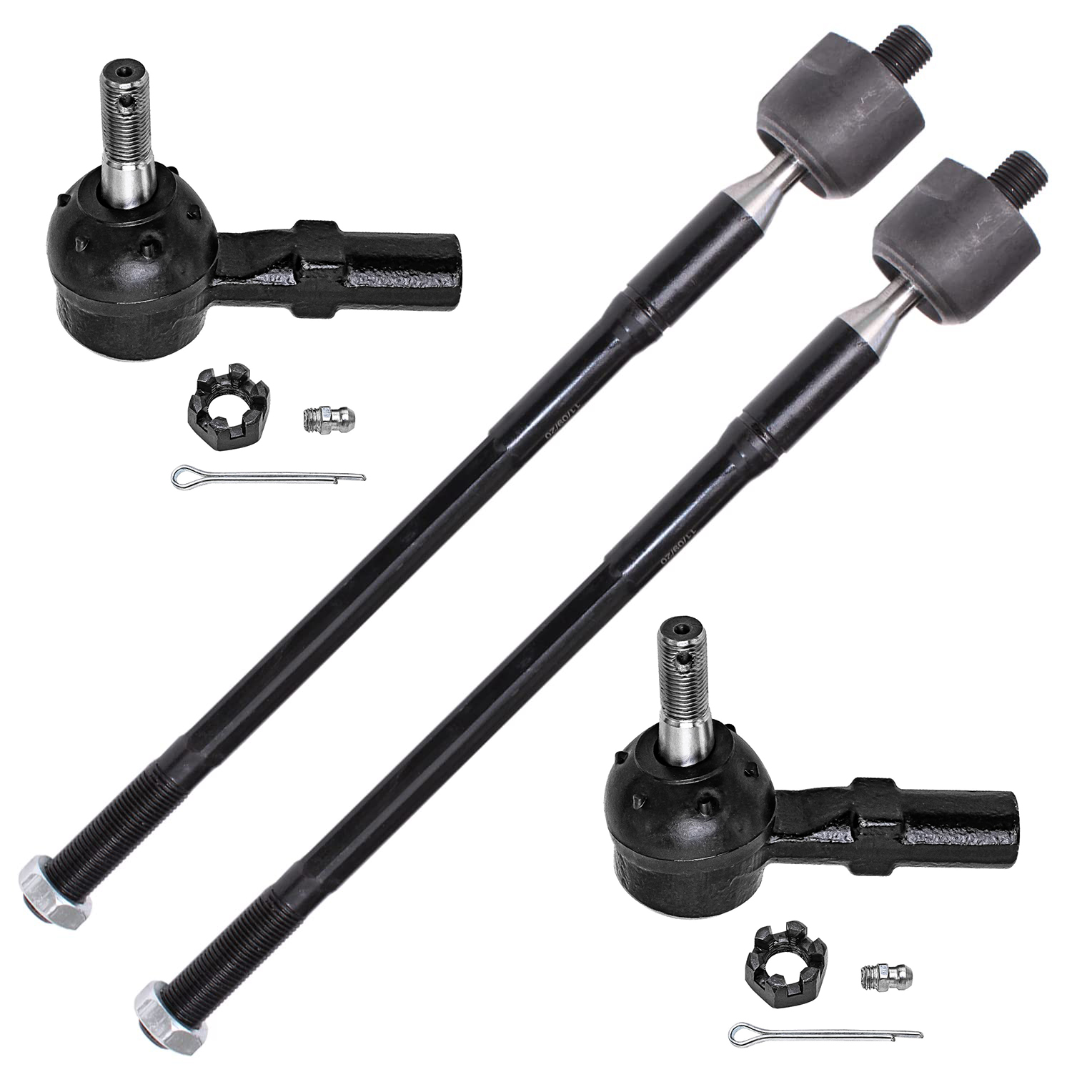 4pc Front Inner Outer Tie Rods Suspension Kit