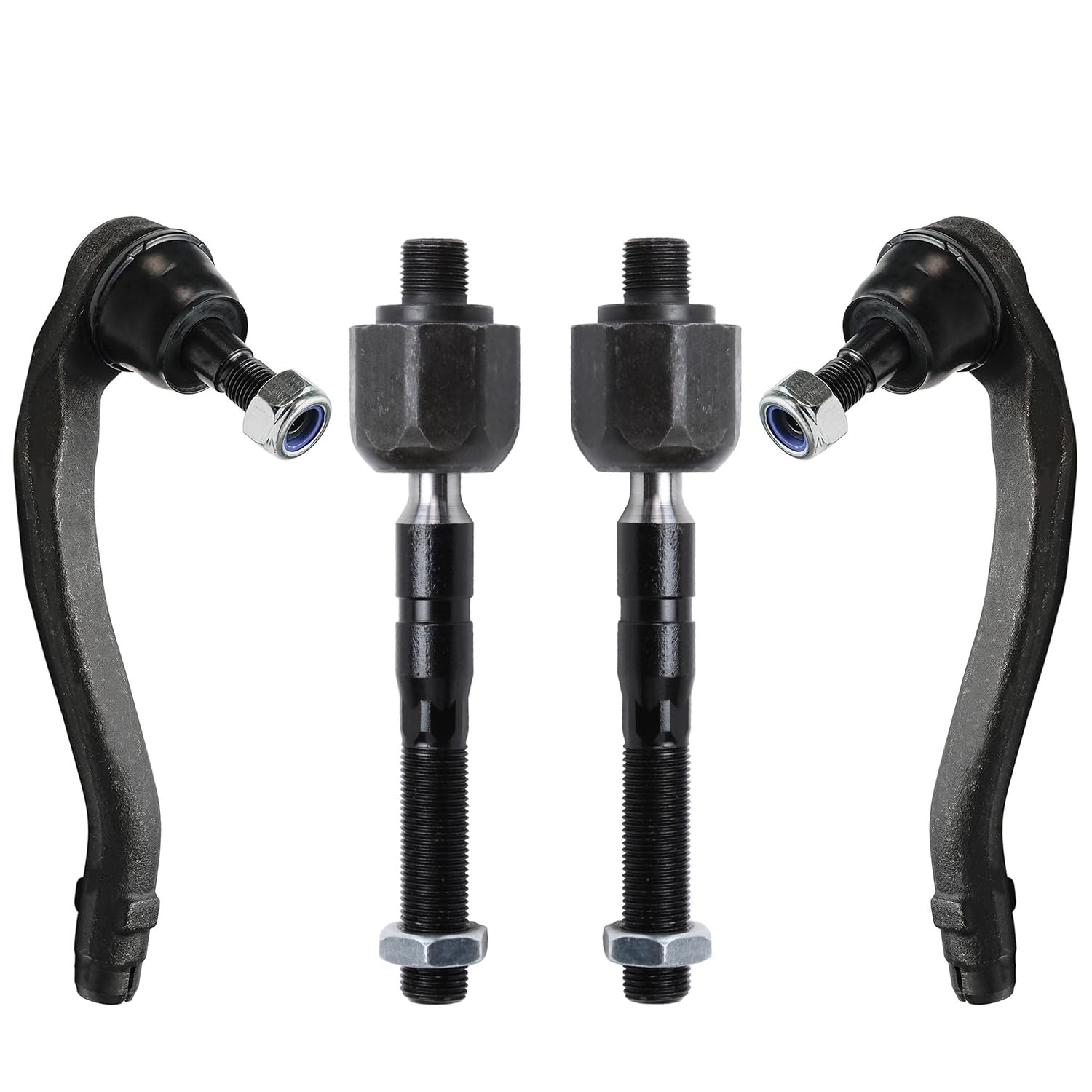 4pc Front Inner Outer Tie Rods Suspension Kit
