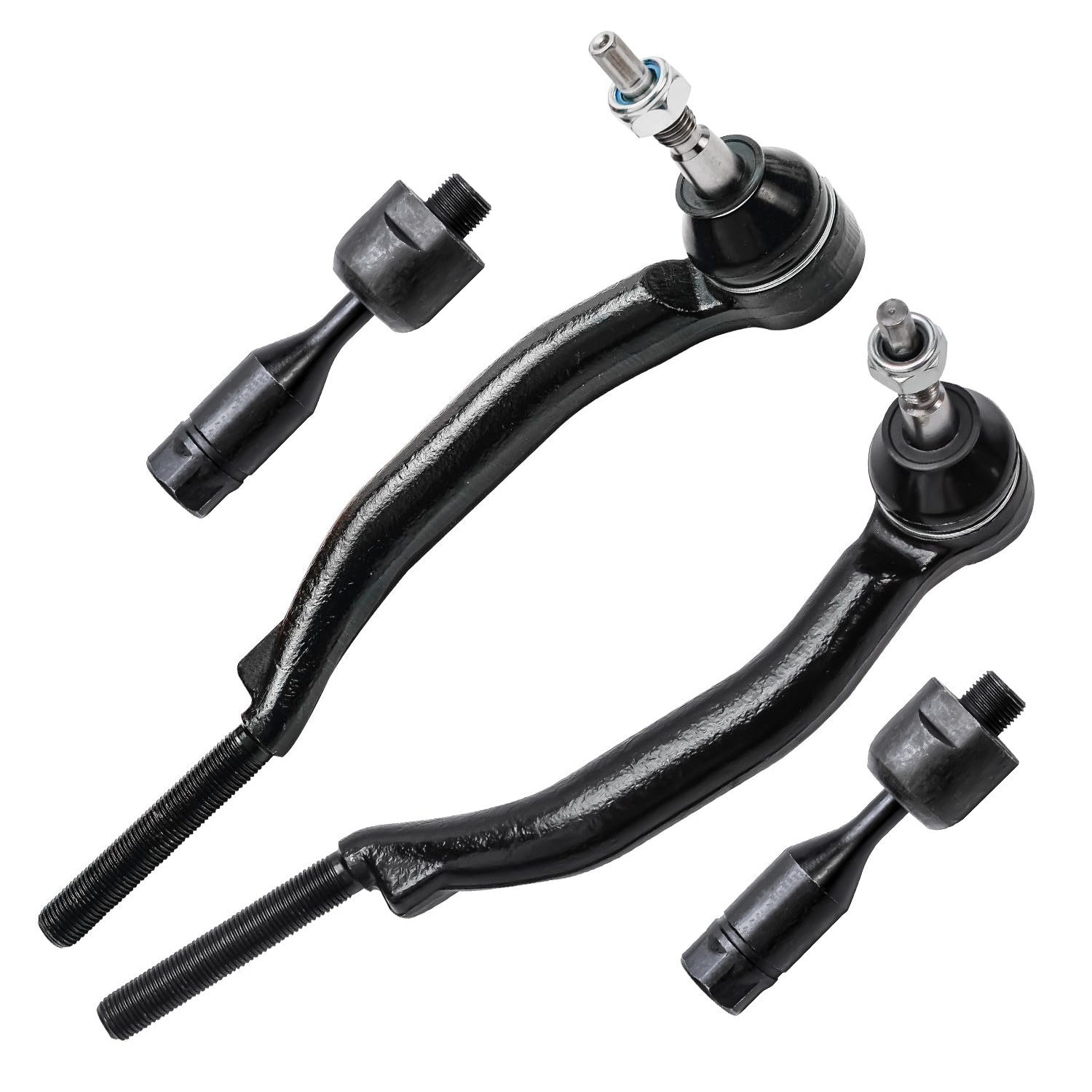 4pc Front Inner Outer Tie Rods Suspension Kit
