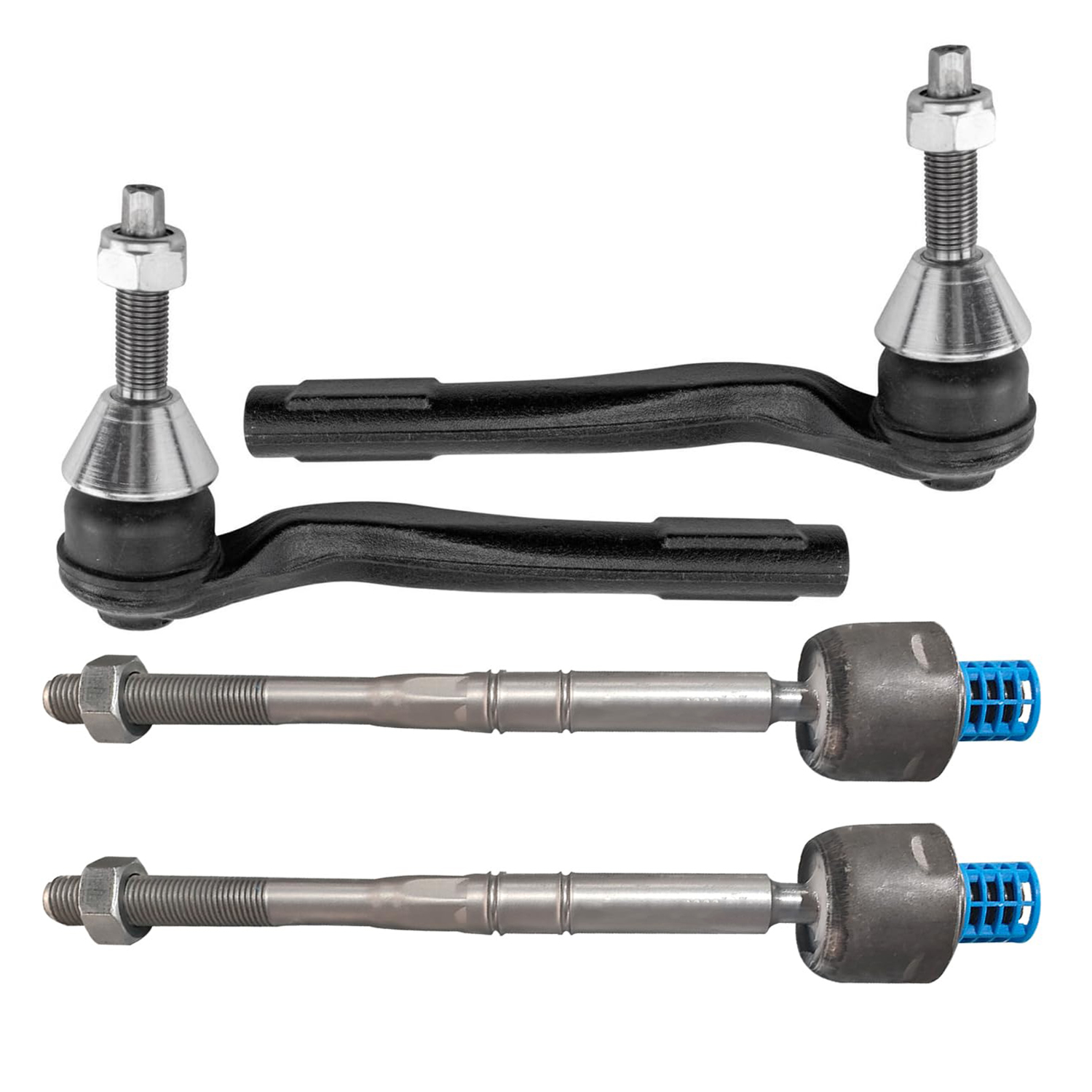 4pc Front Inner Outer Tie Rods Suspension Kit