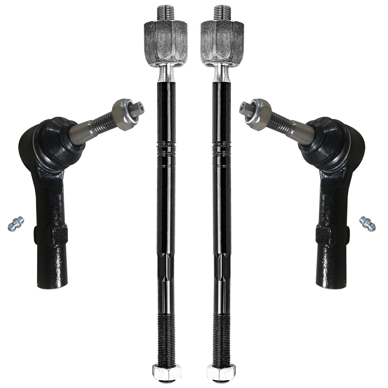 4pc Front Inner Outer Tie Rods Suspension Kit