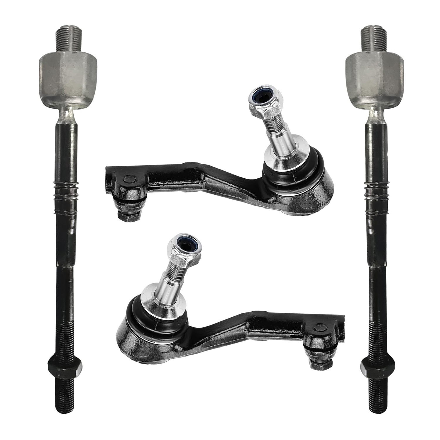 4pc Front Inner Outer Tie Rods Suspension Kit
