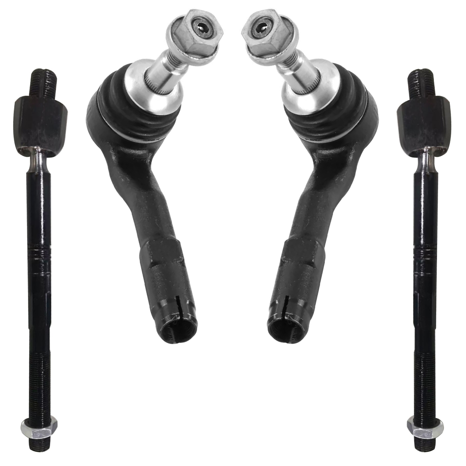 4pc Front Inner Outer Tie Rods Suspension Kit