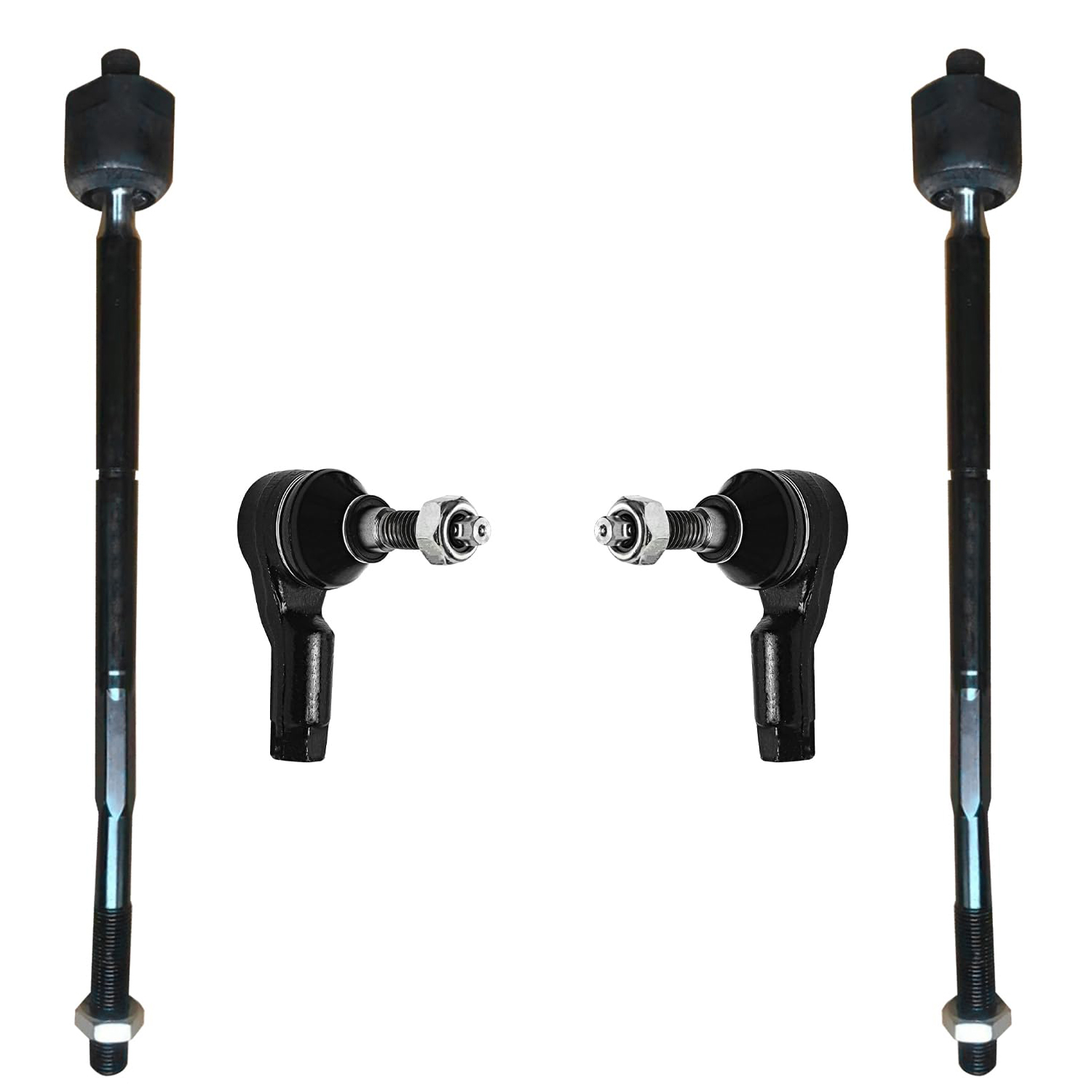 4pc Front Inner Outer Tie Rods Suspension Kit