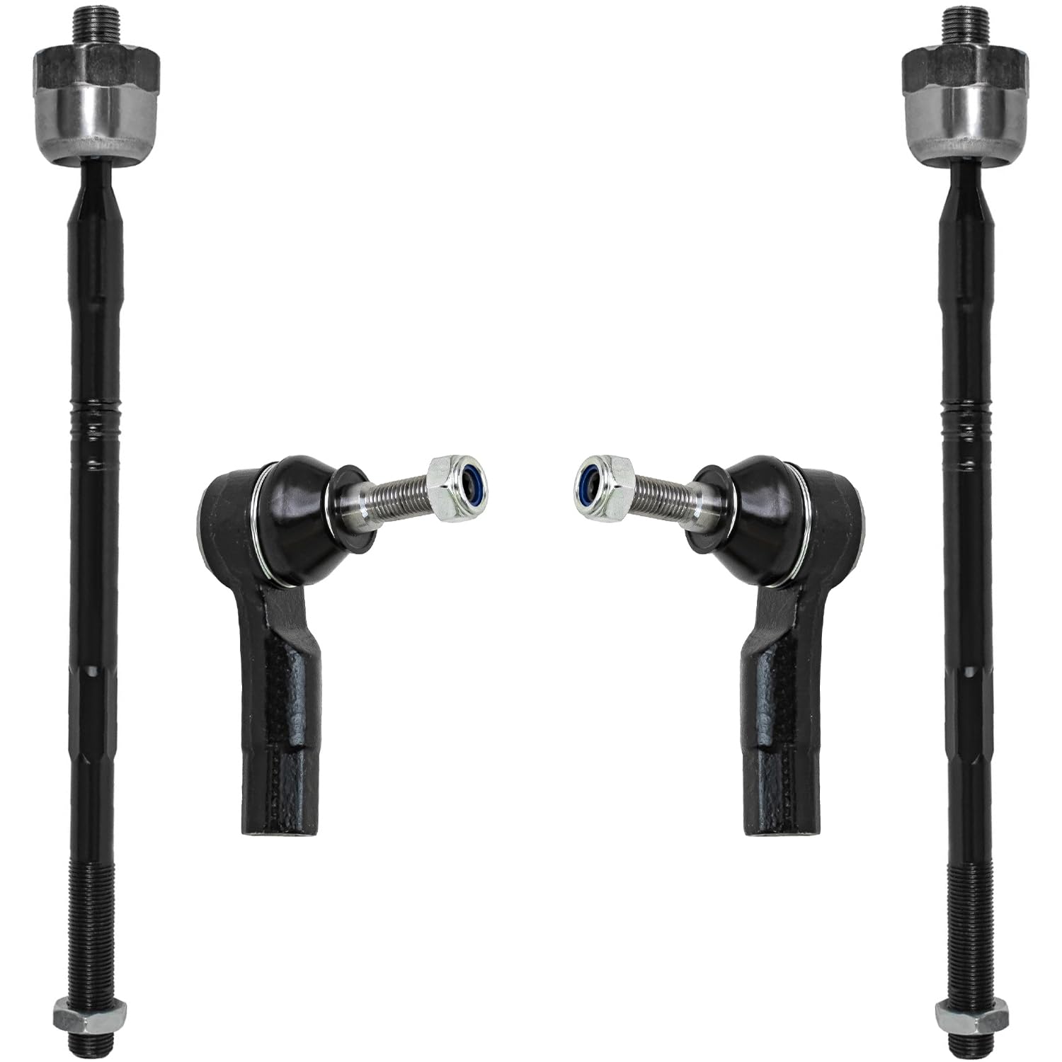 4pc Front Inner Outer Tie Rods Suspension Kit