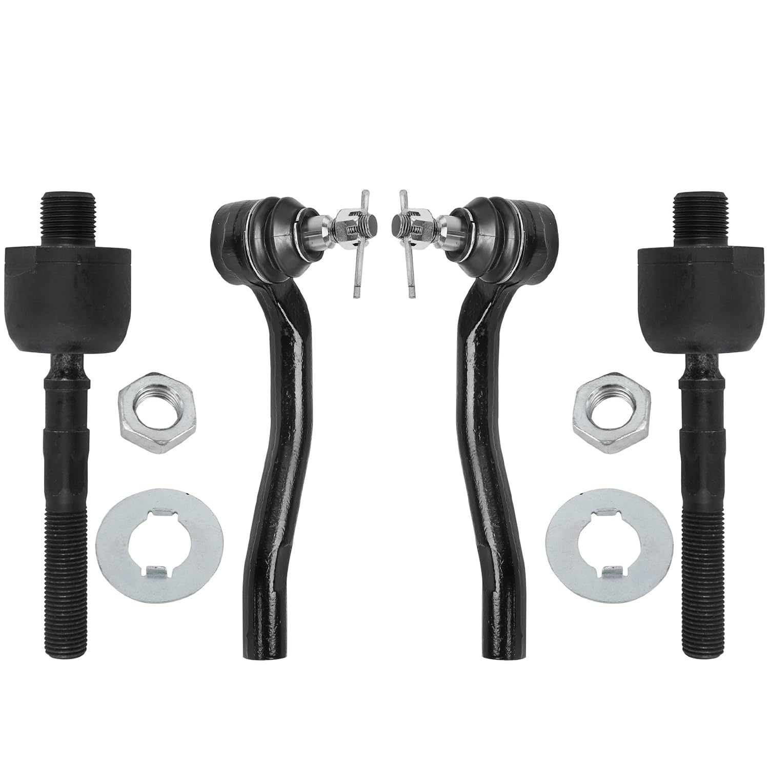 4pc Front Inner Outer Tie Rods Suspension Kit
