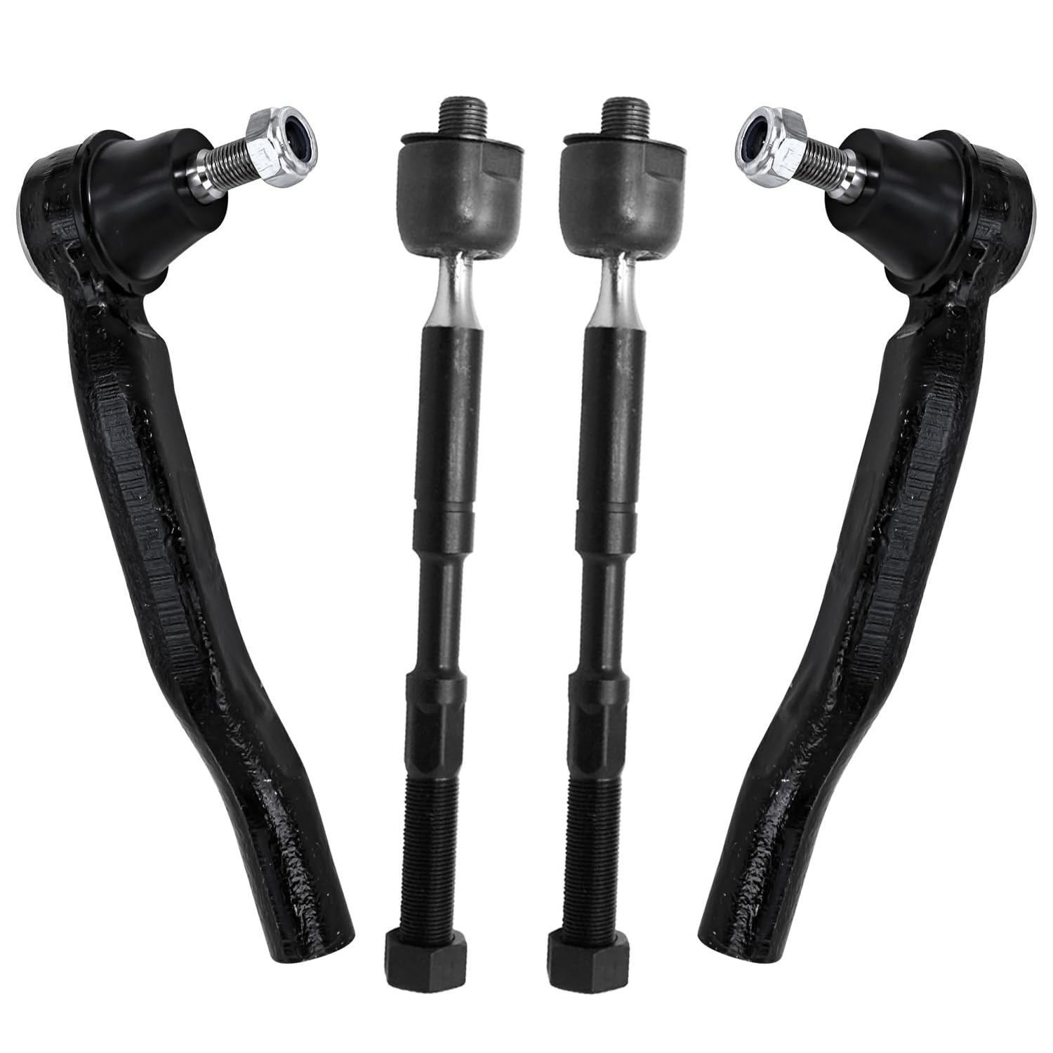 4pc Front Inner Outer Tie Rods Suspension Kit