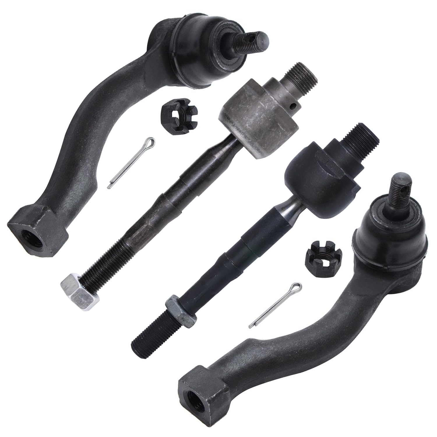 4pc Front Inner Outer Tie Rods Suspension Kit