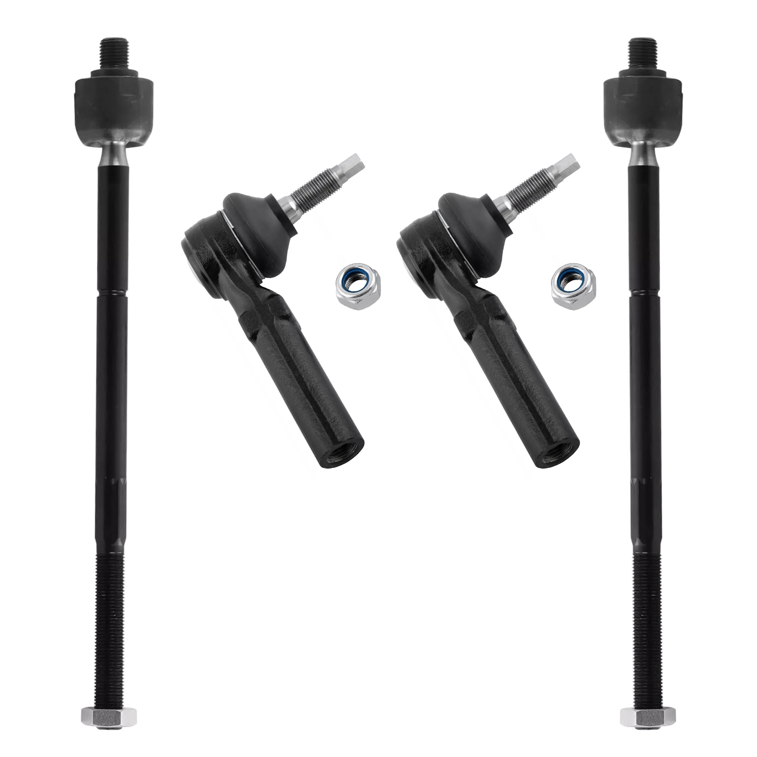 4pc Front Inner Outer Tie Rods Suspension Kit
