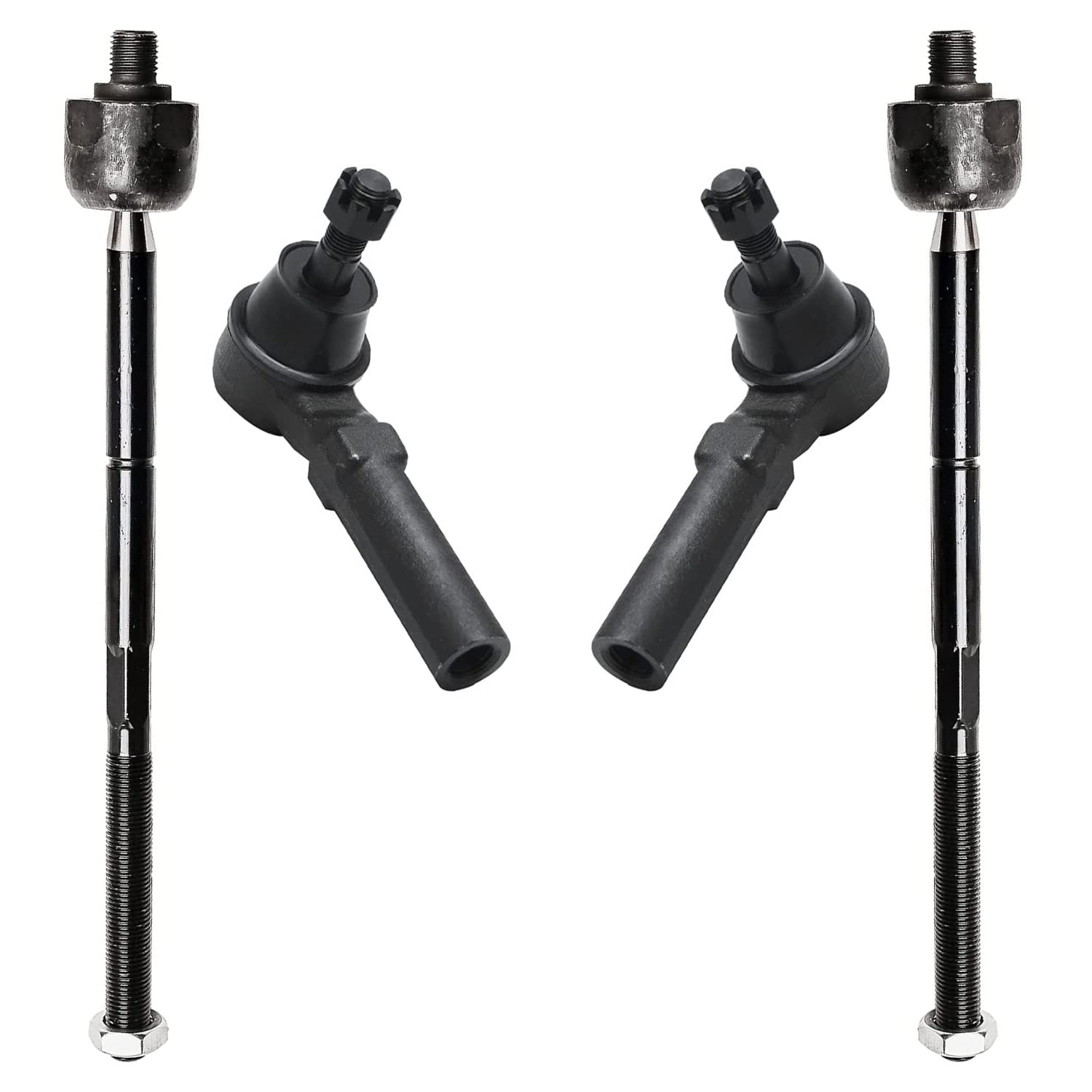 4pc Front Inner Outer Tie Rods Suspension Kit