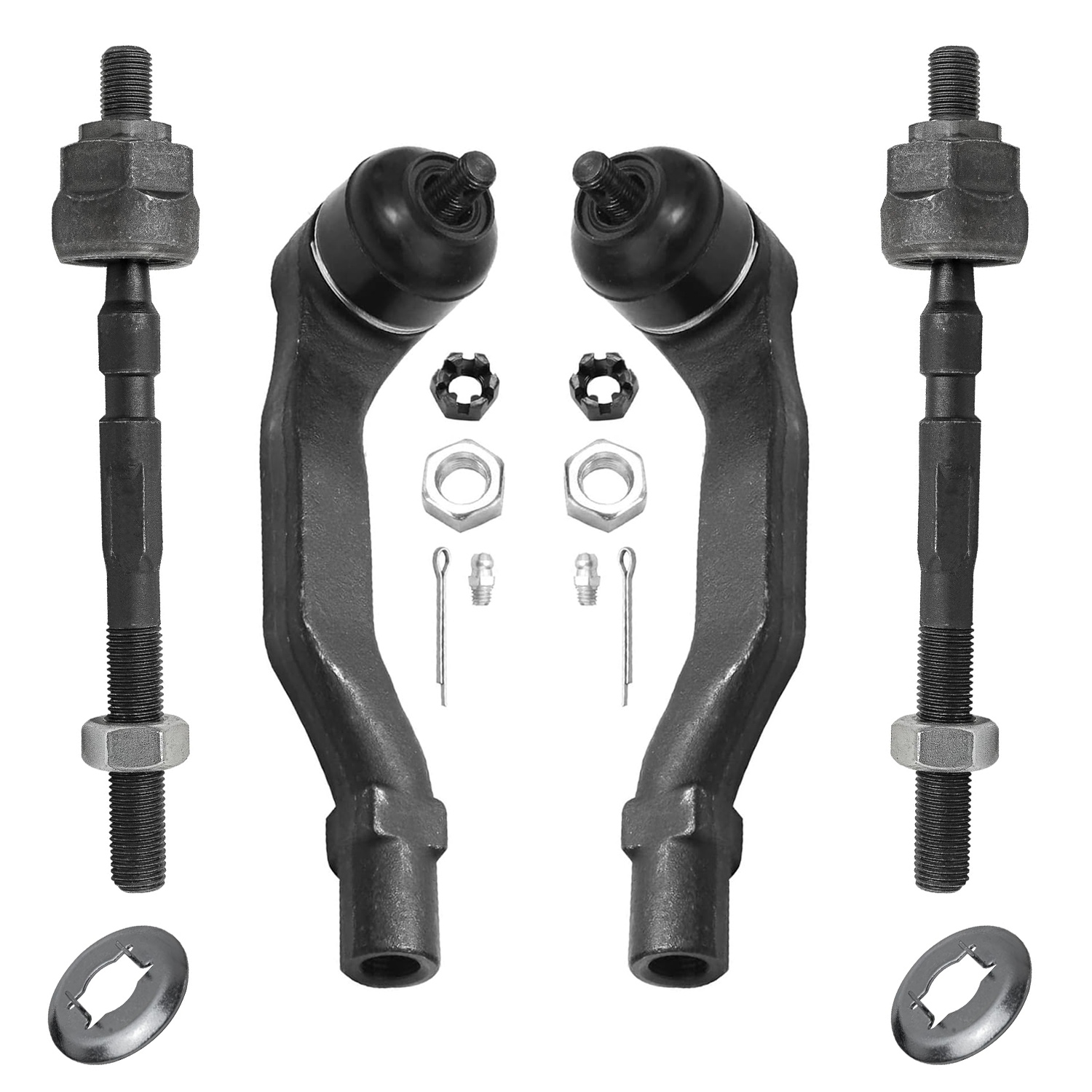 4pc Front Inner Outer Tie Rods Suspension Kit