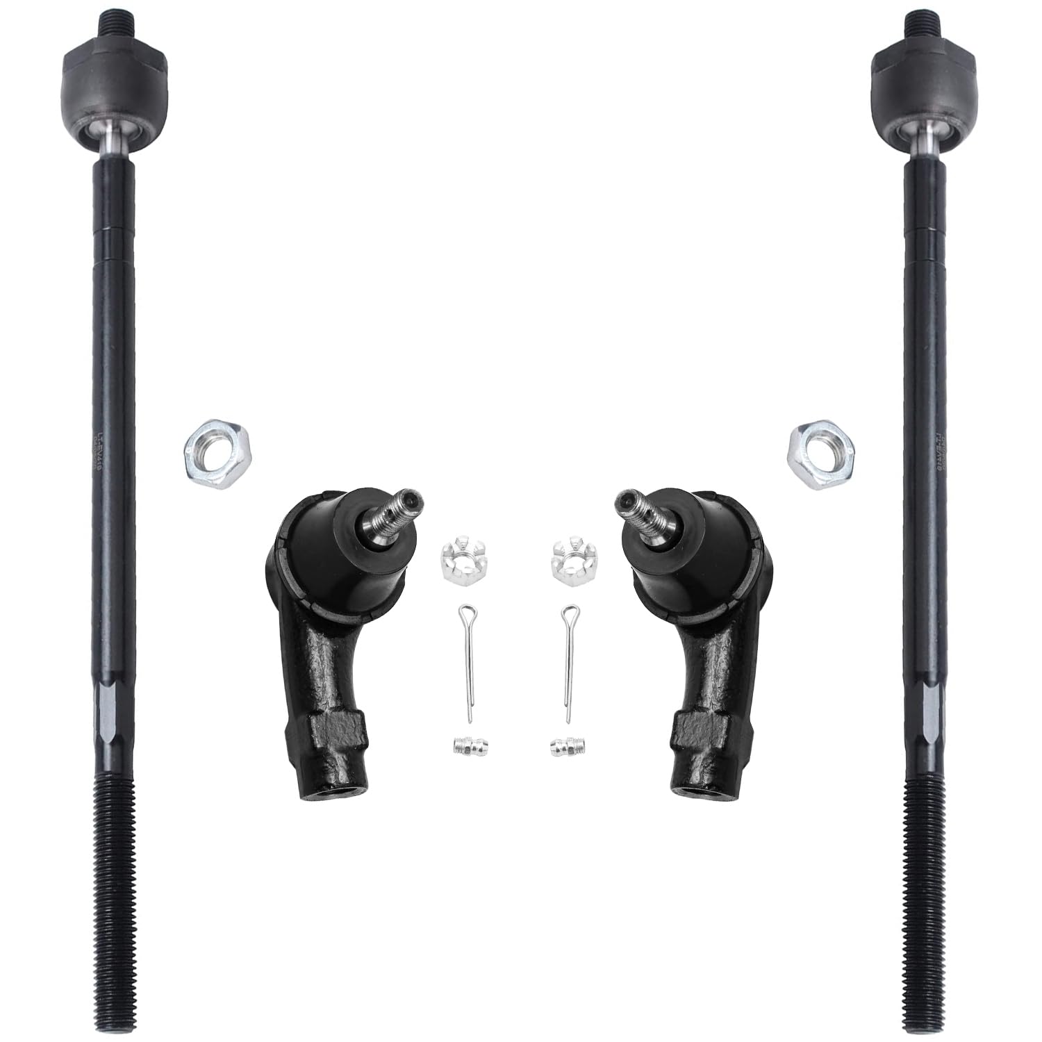 4pc Front Inner Outer Tie Rods Suspension Kit