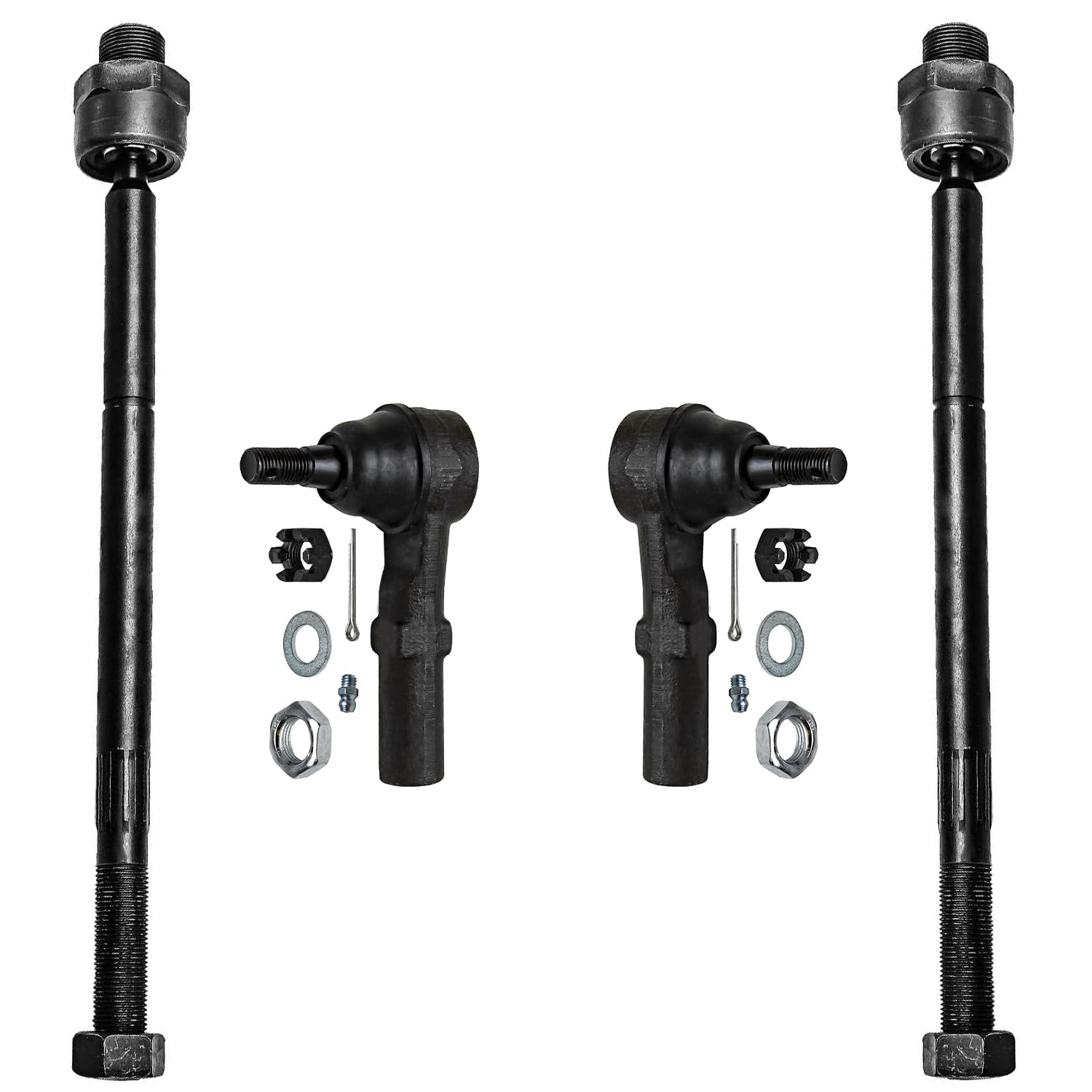 4pc Front Inner Outer Tie Rods Suspension Kit