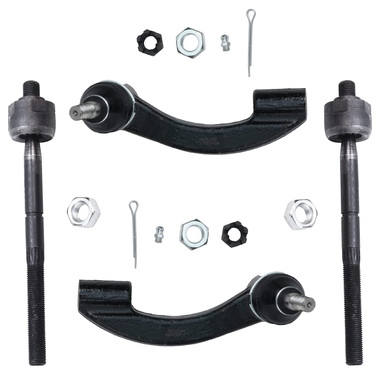 4pc Front Inner Outer Tie Rods Suspension Kit