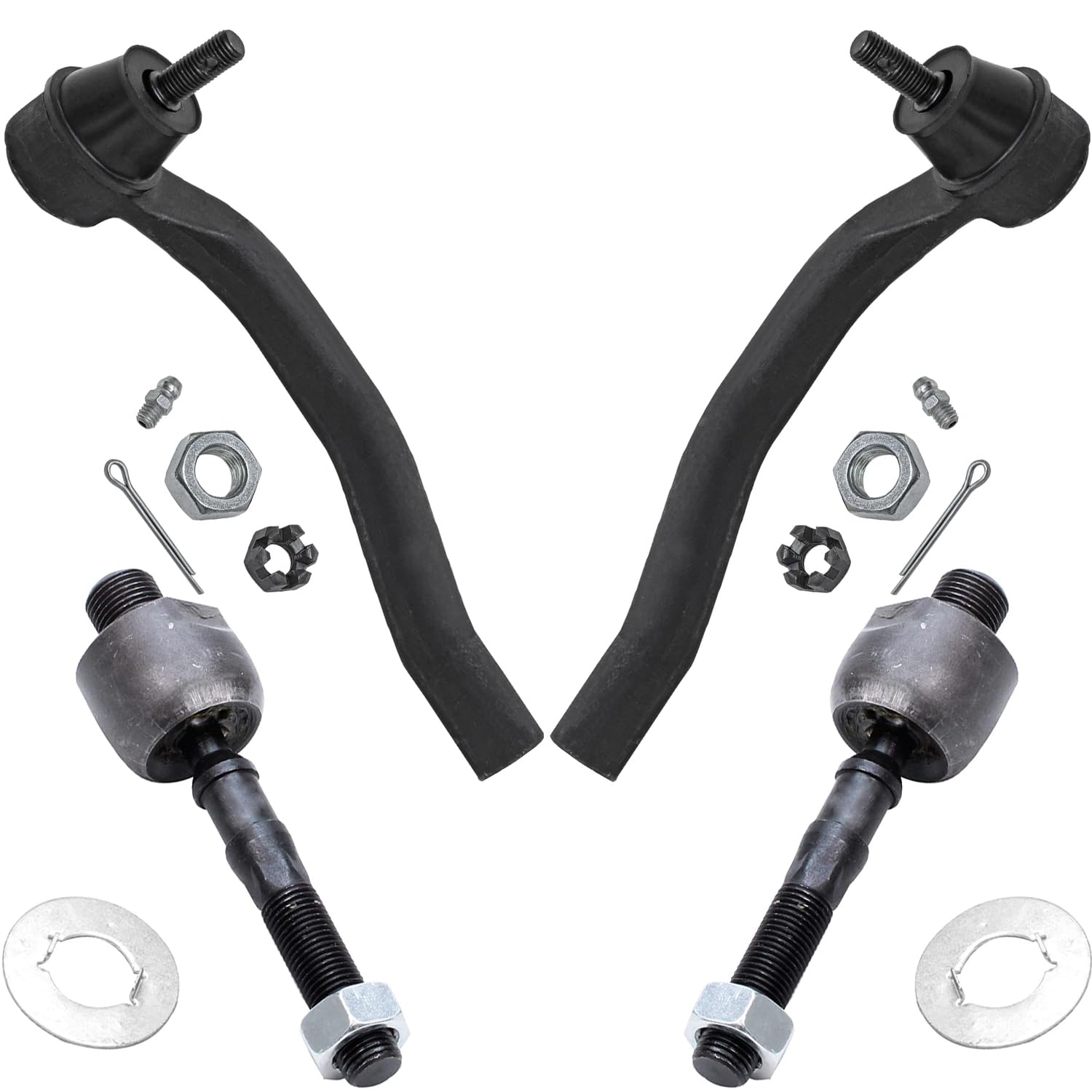 4pc Front Inner Outer Tie Rods Suspension Kit