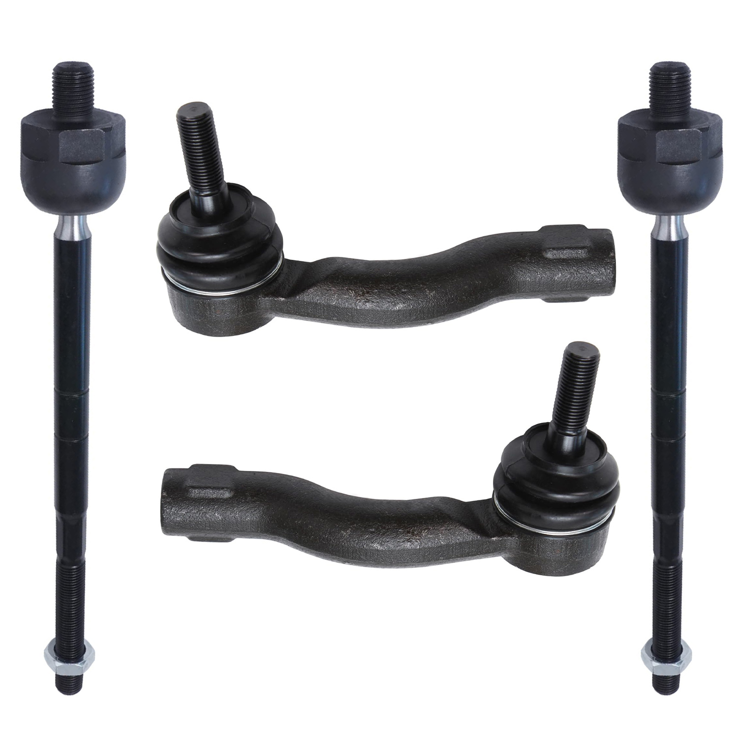 4pc Front Inner Outer Tie Rods Suspension Kit