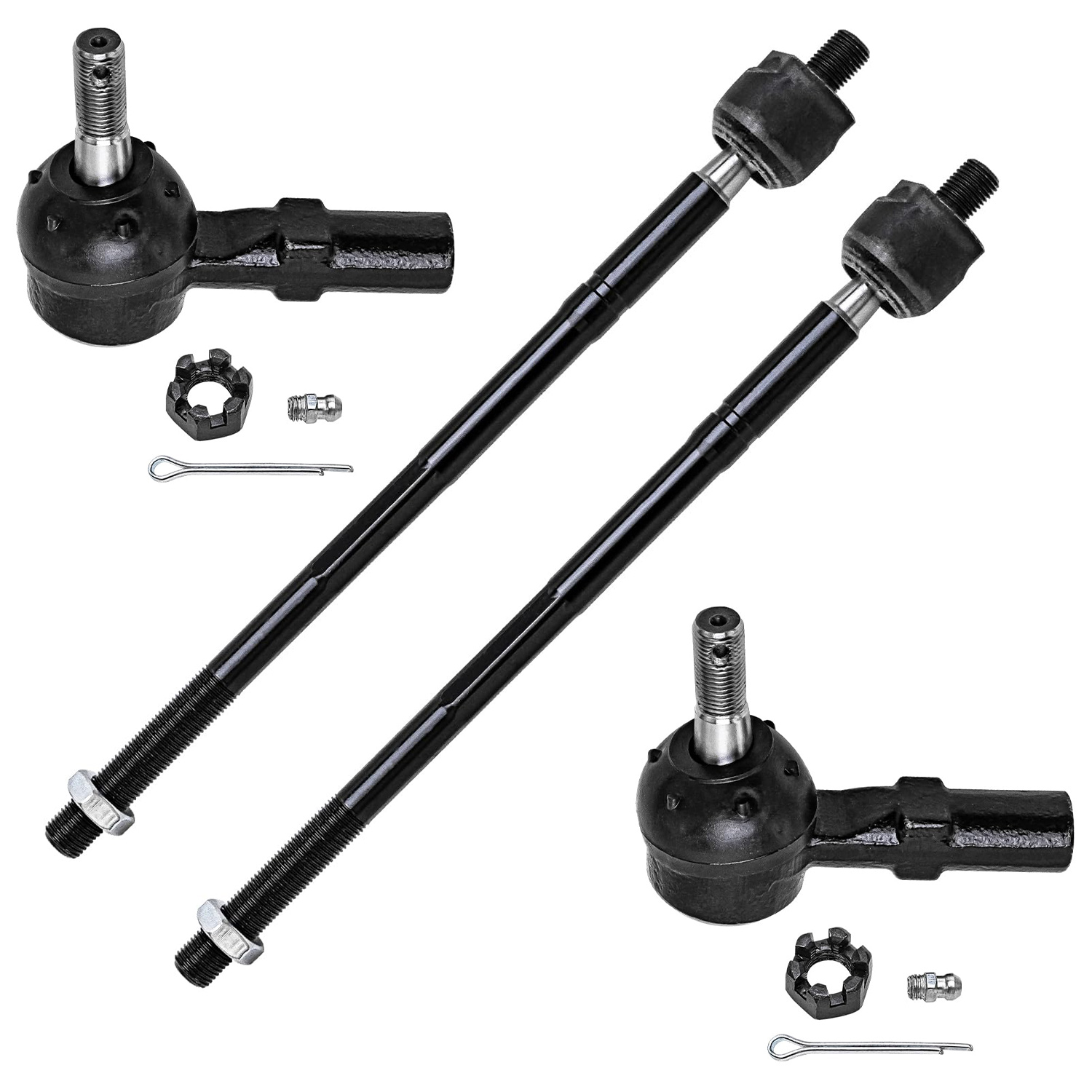 4pc Front Inner Outer Tie Rods Suspension Kit