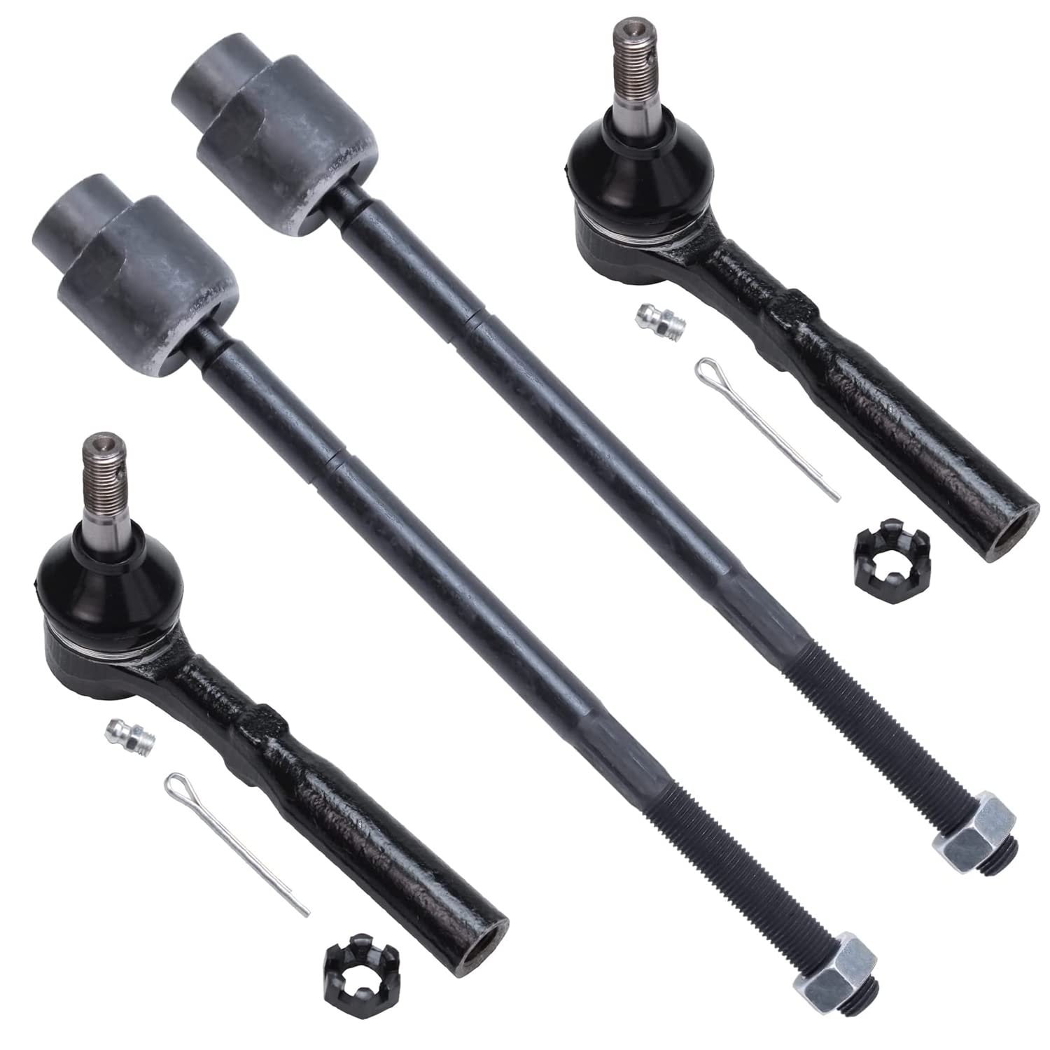 4pc Front Inner & Outer Tie Rods Suspension Kit