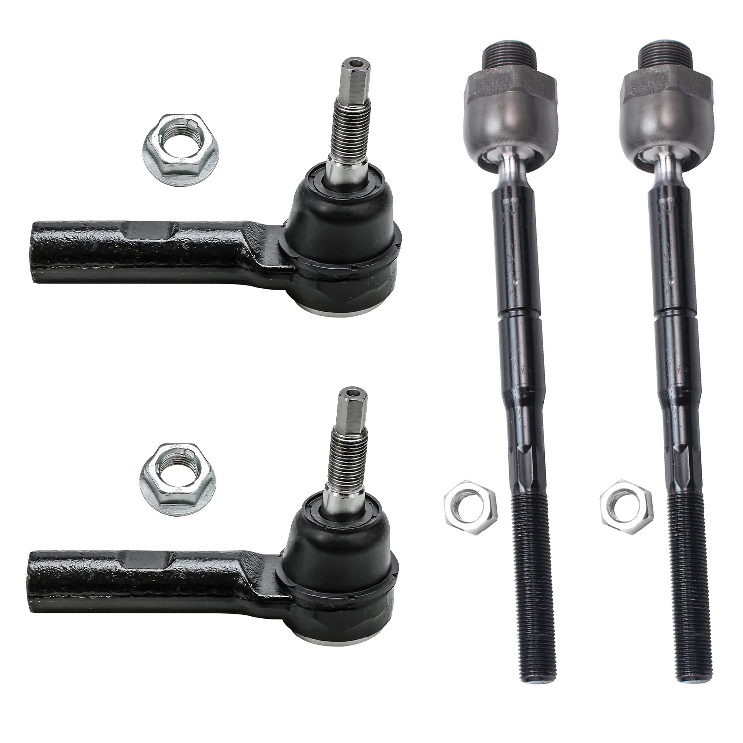 4pc Front Inner Outer Tie Rods Suspension Kit