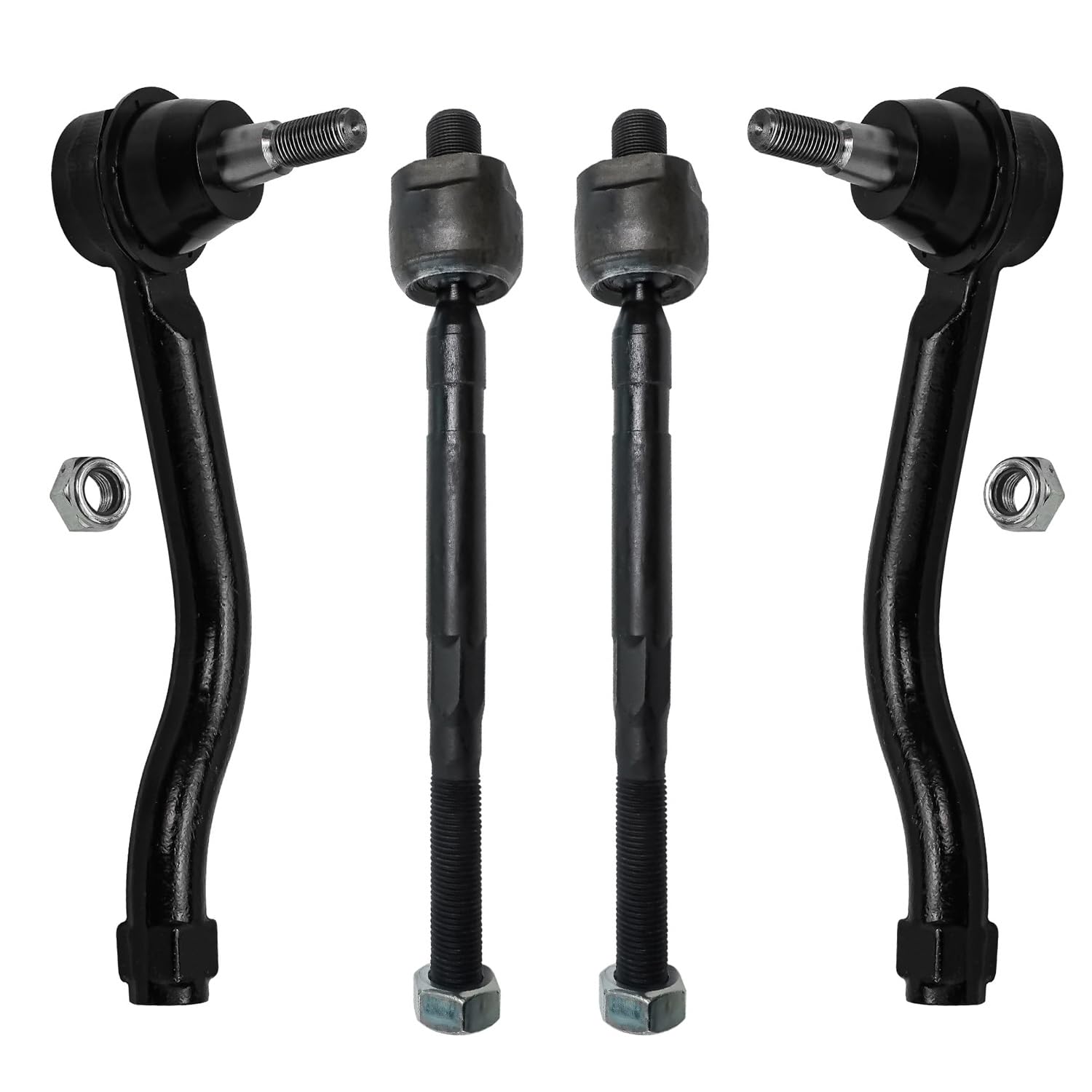 4pc Front Inner Outer Tie Rods Suspension Kit