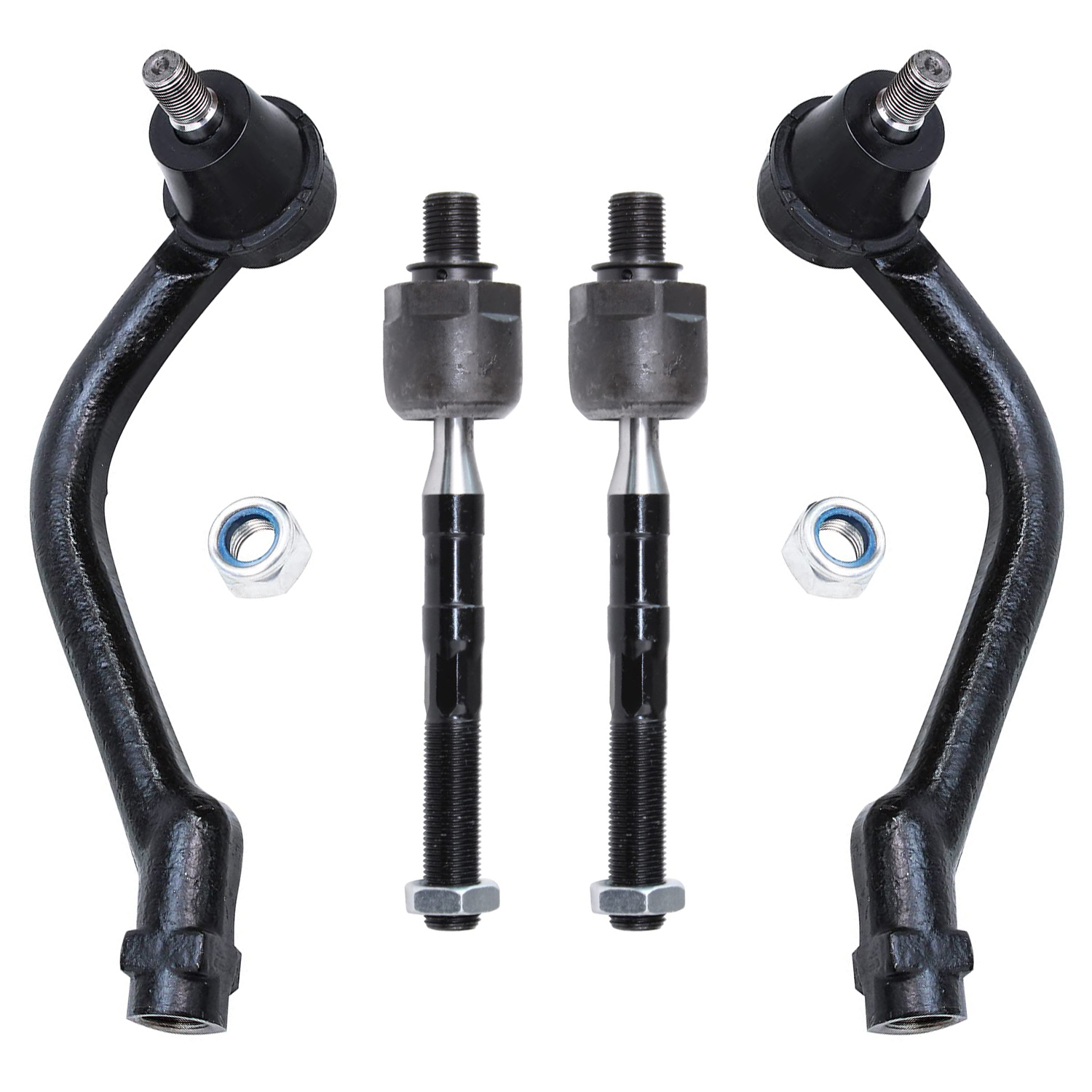 4pc Front Inner Outer Tie Rods Suspension Kit