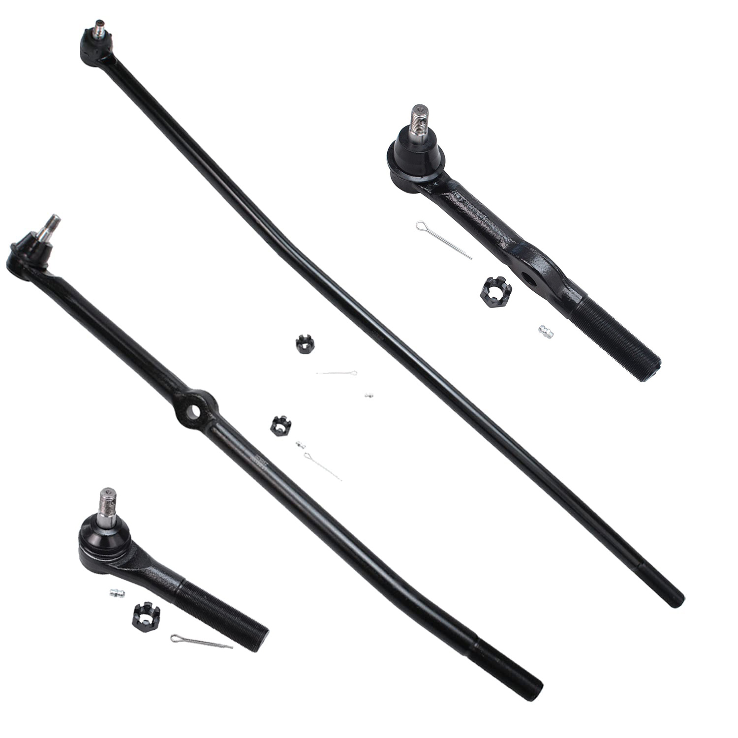 4pc Front Inner Outer Tie Rods Suspension Kit