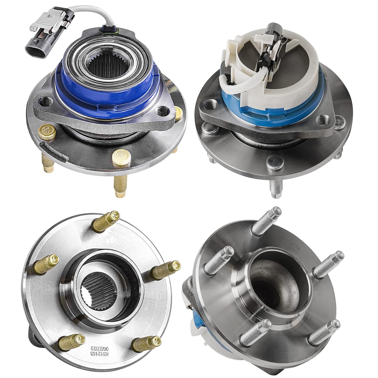 4pc Front & Rear Wheel Hub and Bearings Kit