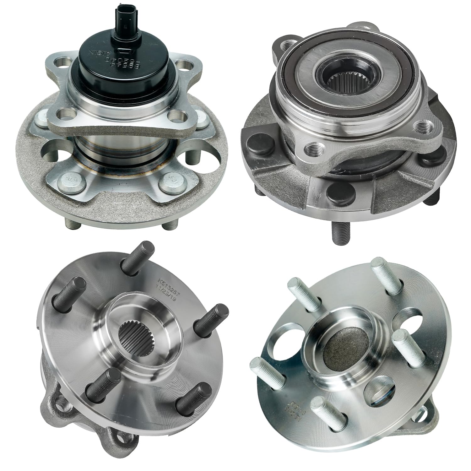 4pc Front & Rear Wheel Hub and Bearings Kit