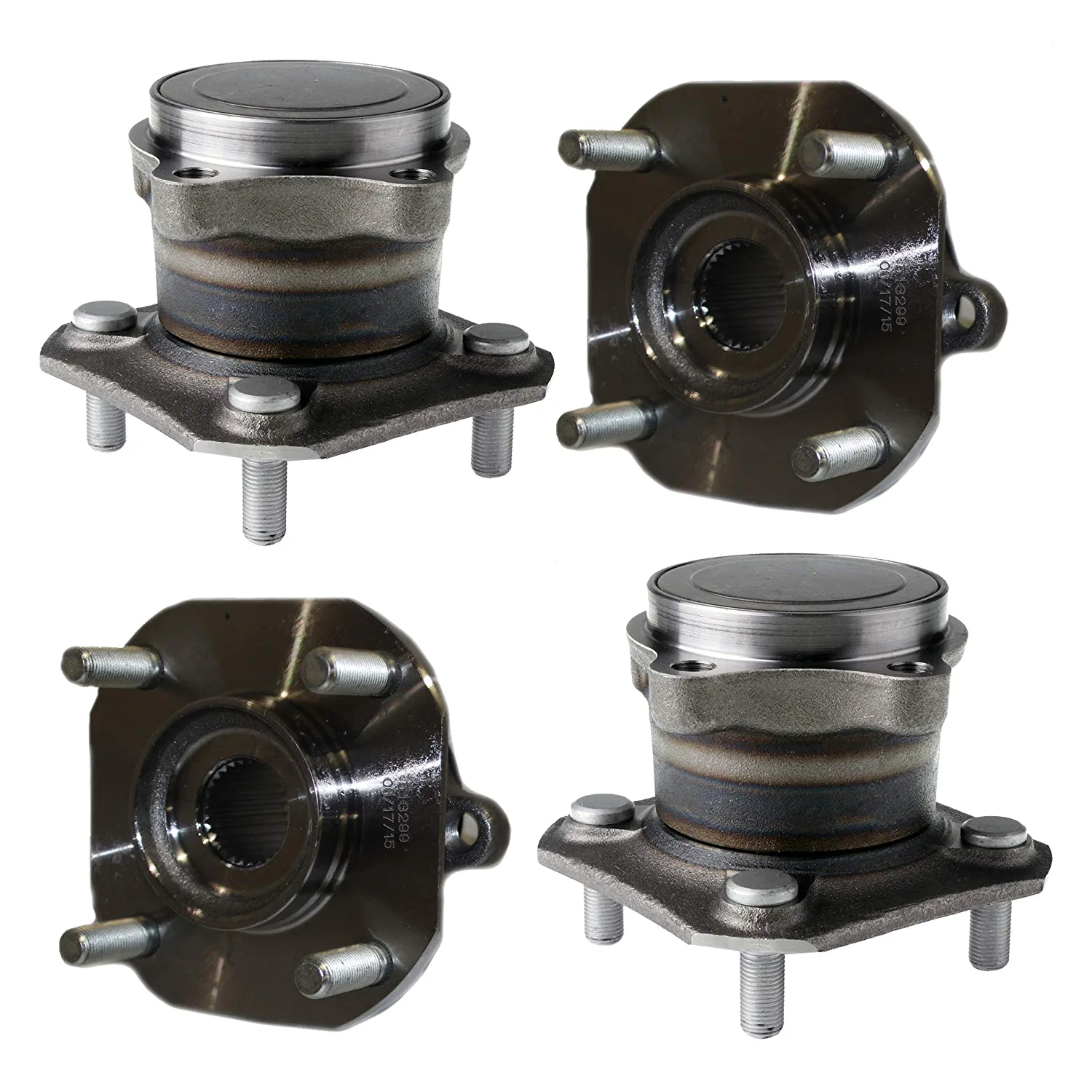 4pc Front & Rear Wheel Hub and Bearings Kit