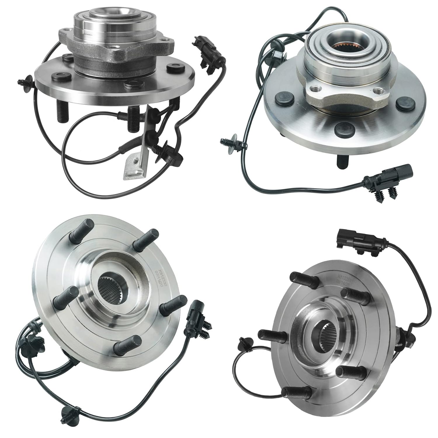 4pc Front & Rear Wheel Hub and Bearings Kit