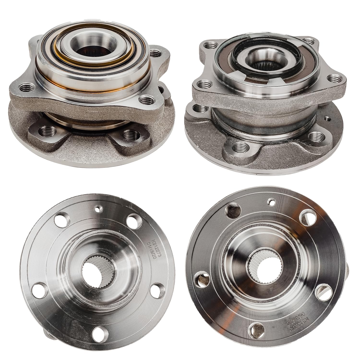4pc Front & Rear Wheel Hub and Bearings Kit