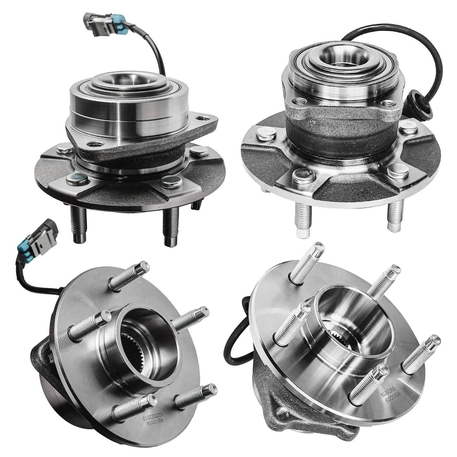 4pc Front & Rear Wheel Hub and Bearings Kit