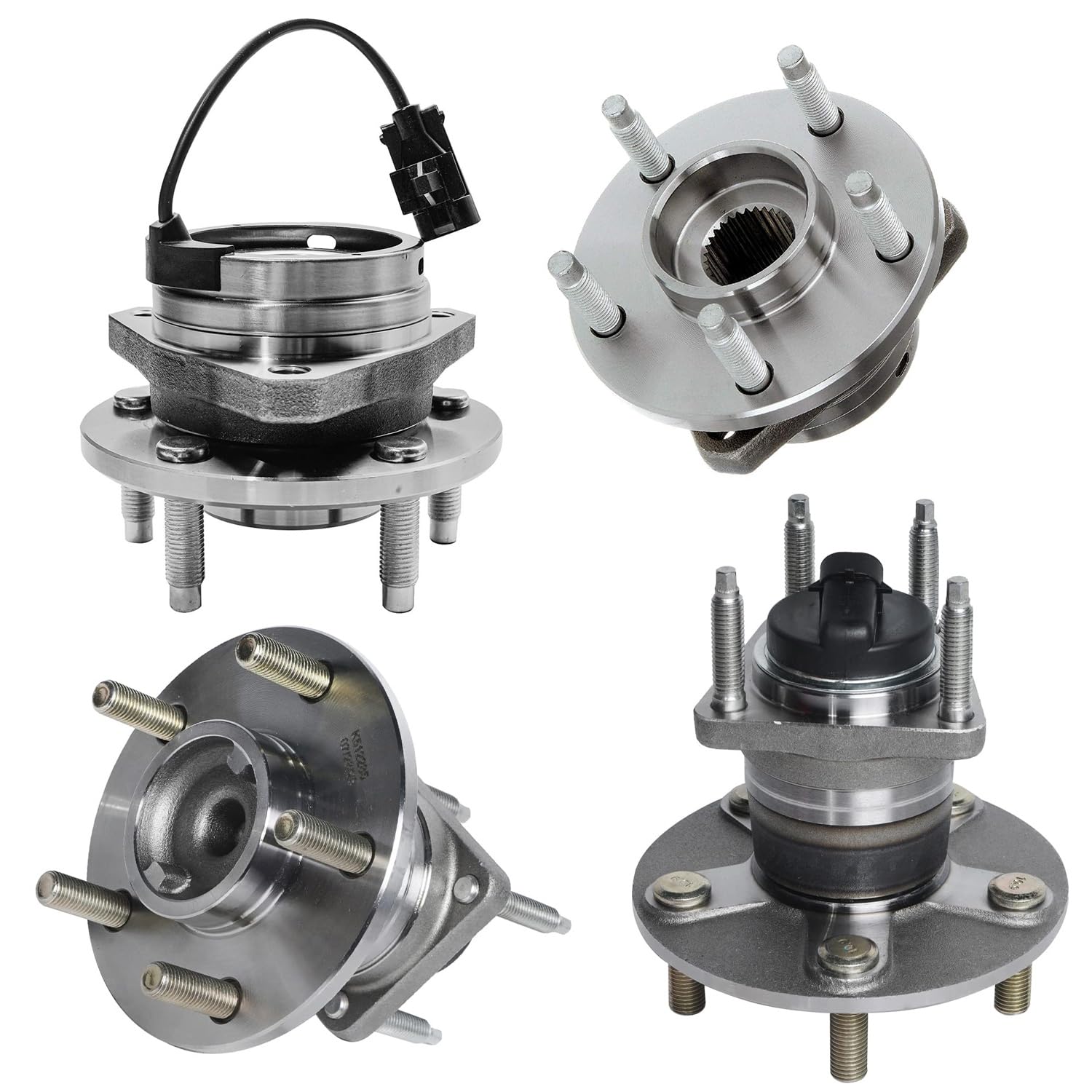 4pc Front & Rear Wheel Hub and Bearings Kit