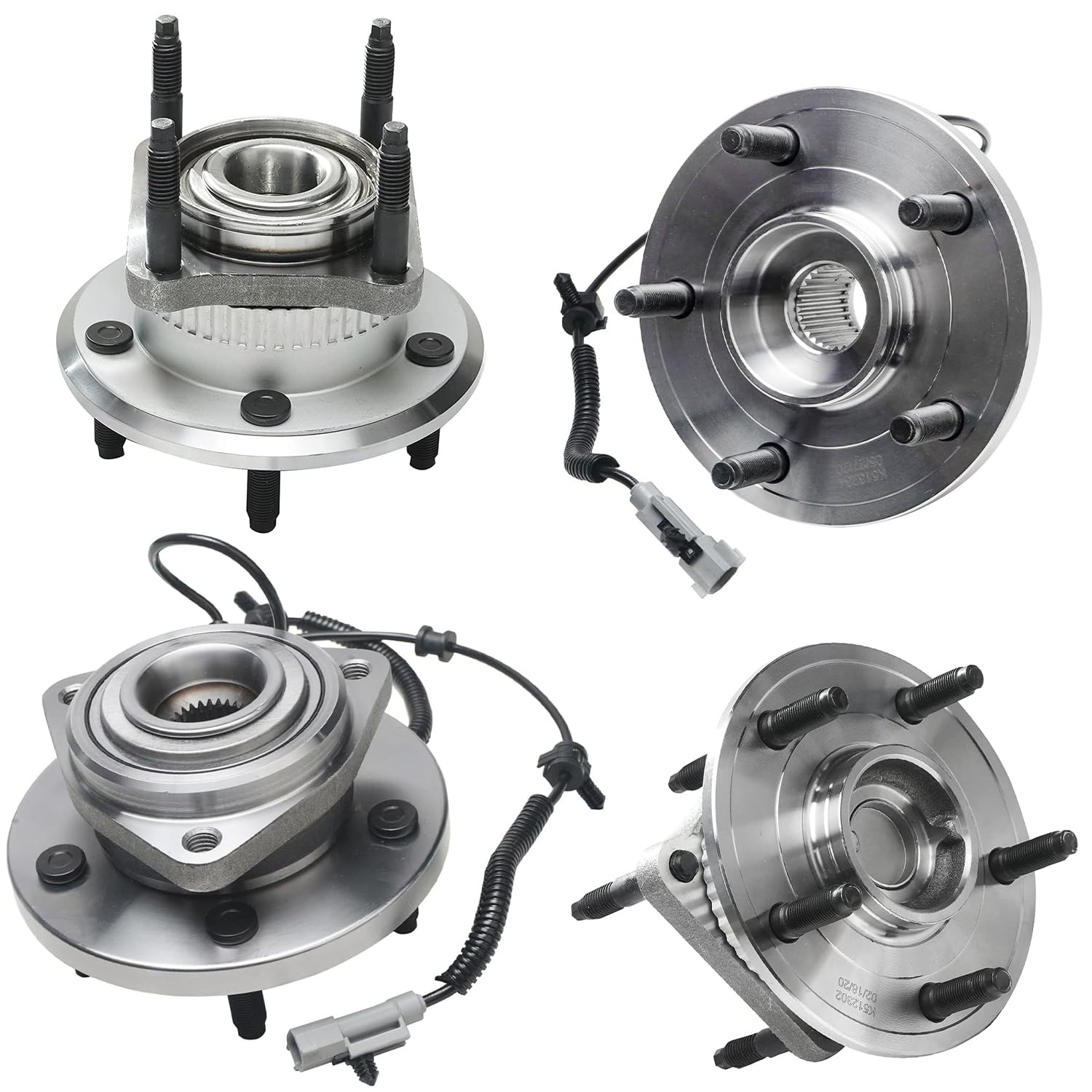 4pc Front & Rear Wheel Hub and Bearings Kit