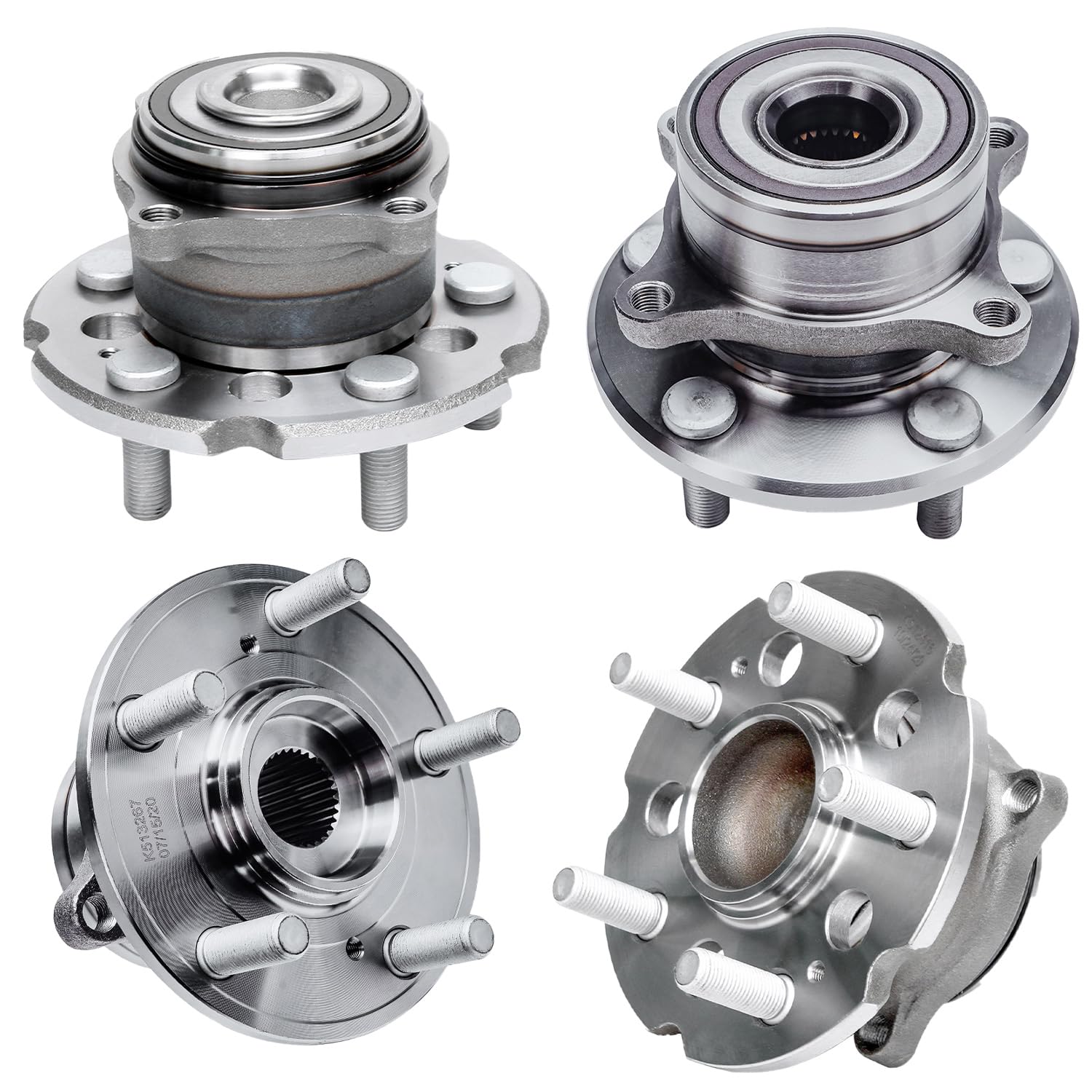 4pc Front & Rear Wheel Hub and Bearings Kit