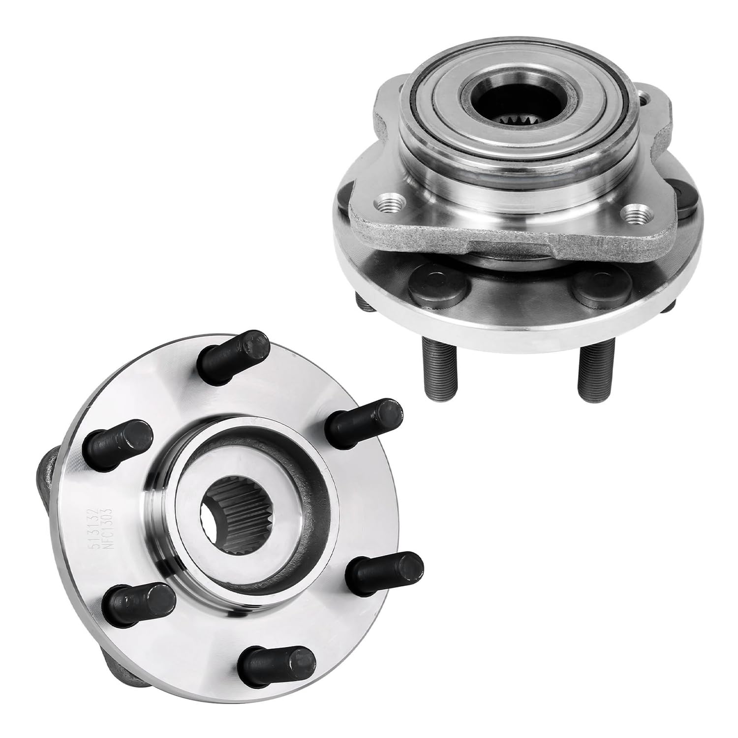 Front Wheel Hub and Bearings (Pair)