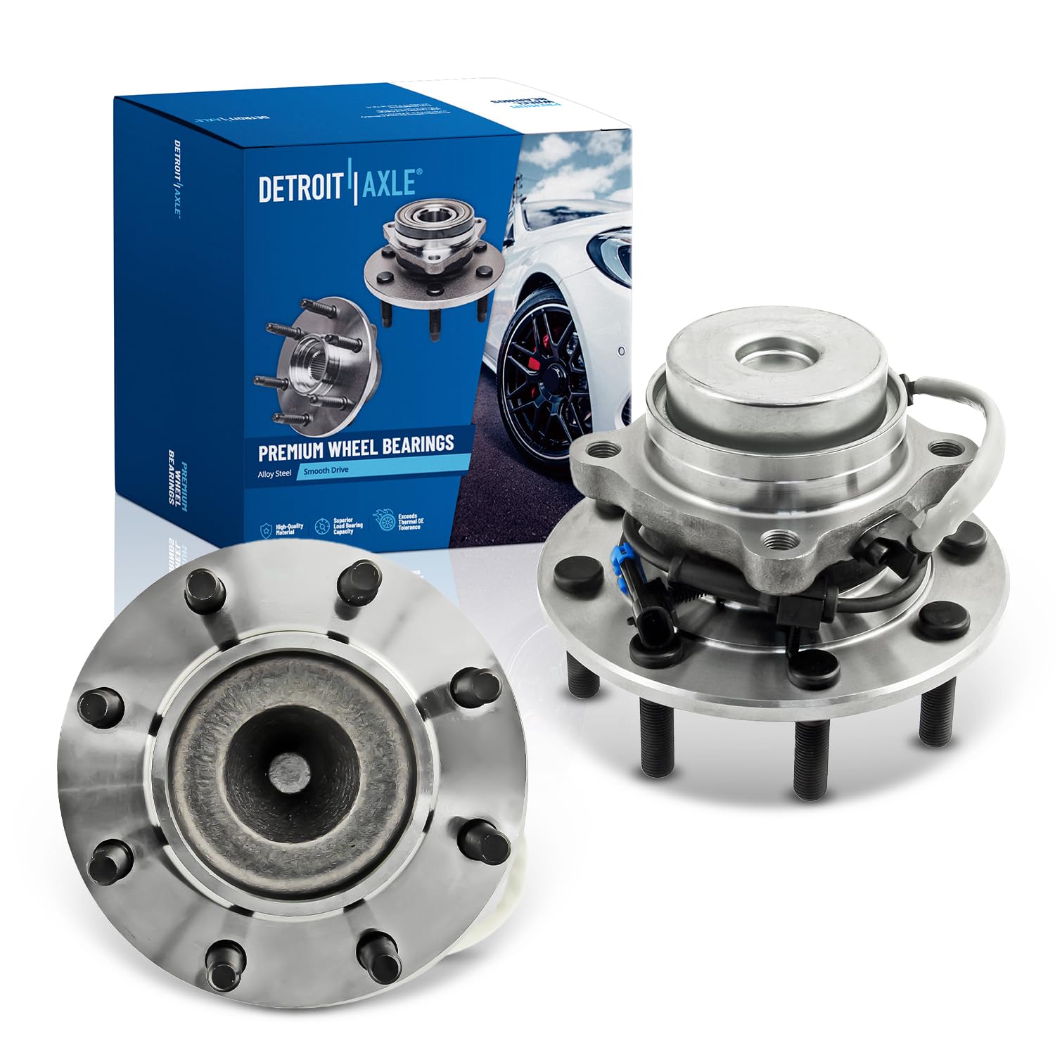 Front Wheel Hub and Bearings (Pair)