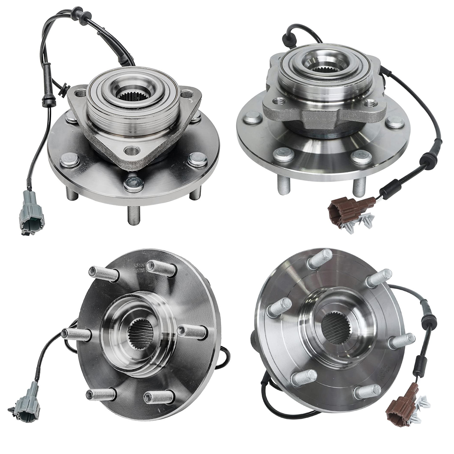 4pc Front & Rear Wheel Hub and Bearings Kit