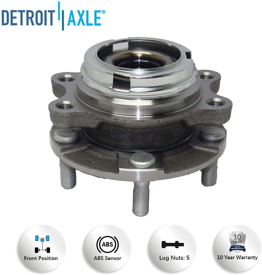 Detroit Axle - Front  Rear Wheel Hub and Bearings for Infiniti Ex37 Fx50 G37 — image 7