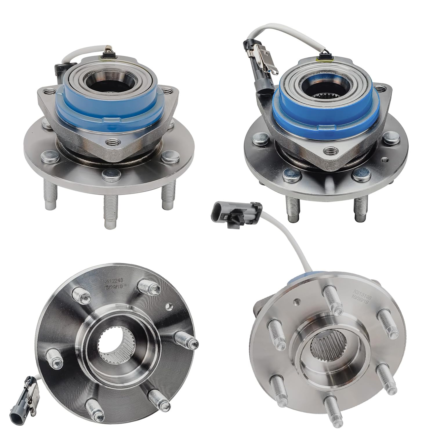 4pc Front & Rear Wheel Hub and Bearings Kit