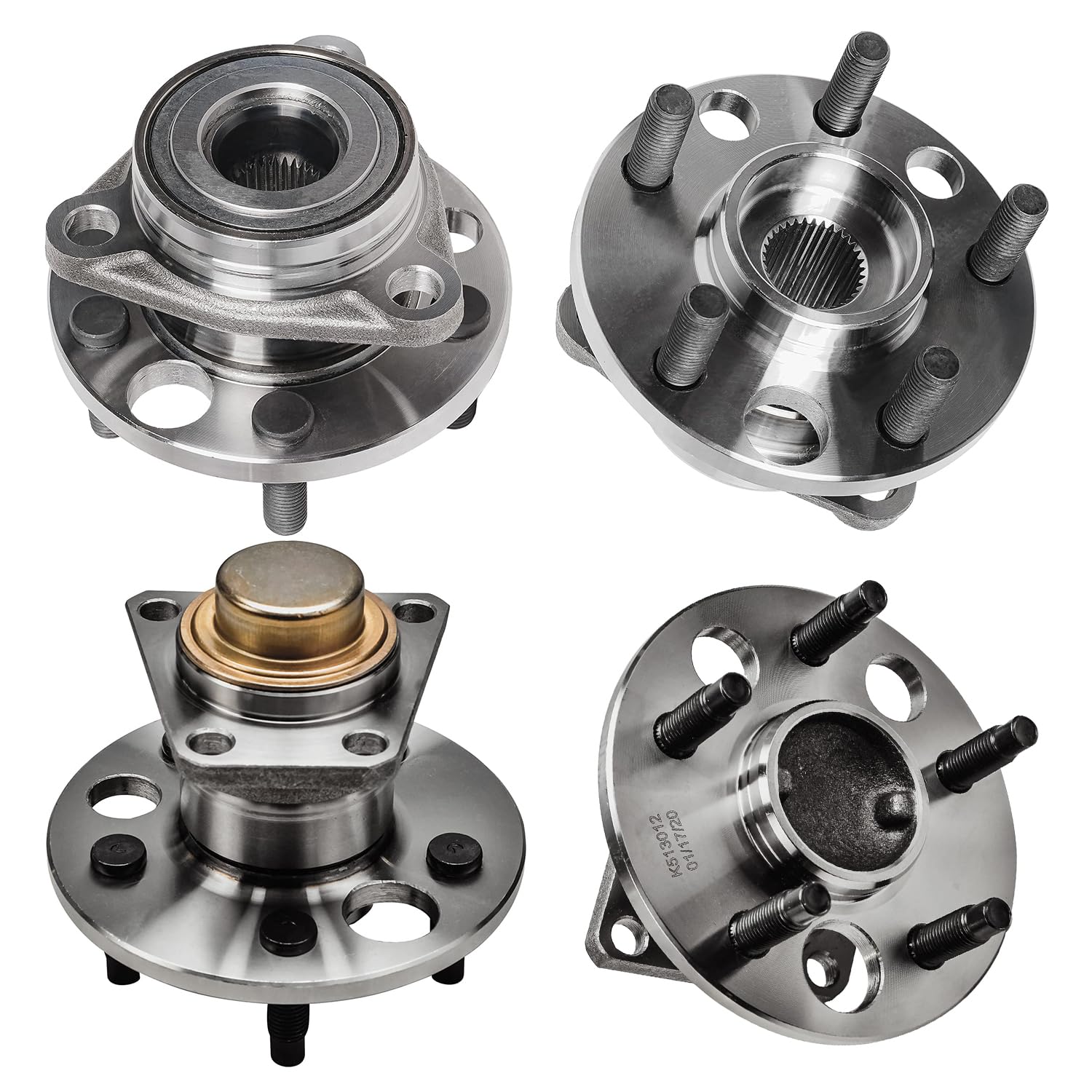 4pc Front & Rear Wheel Hub and Bearings Kit