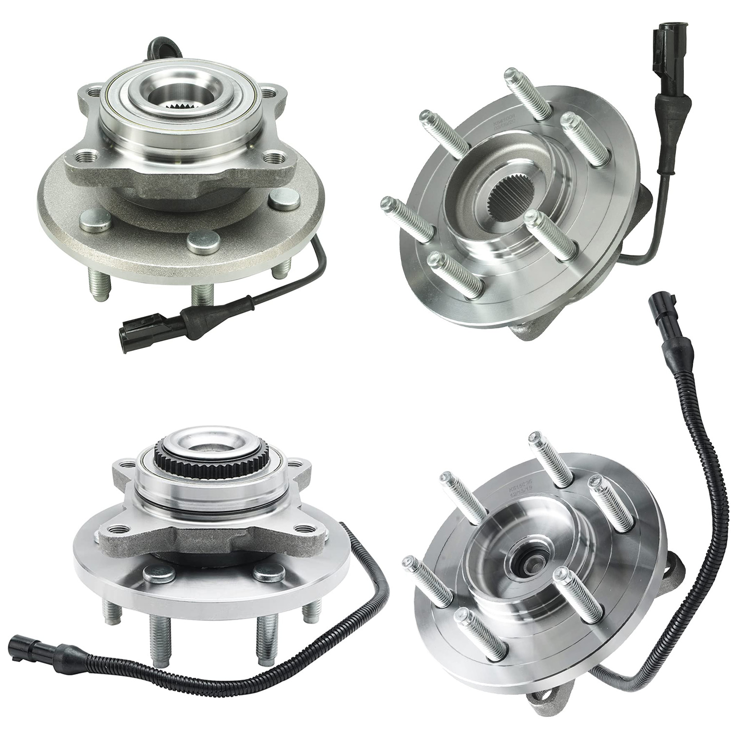 4pc Front & Rear Wheel Hub and Bearings Kit