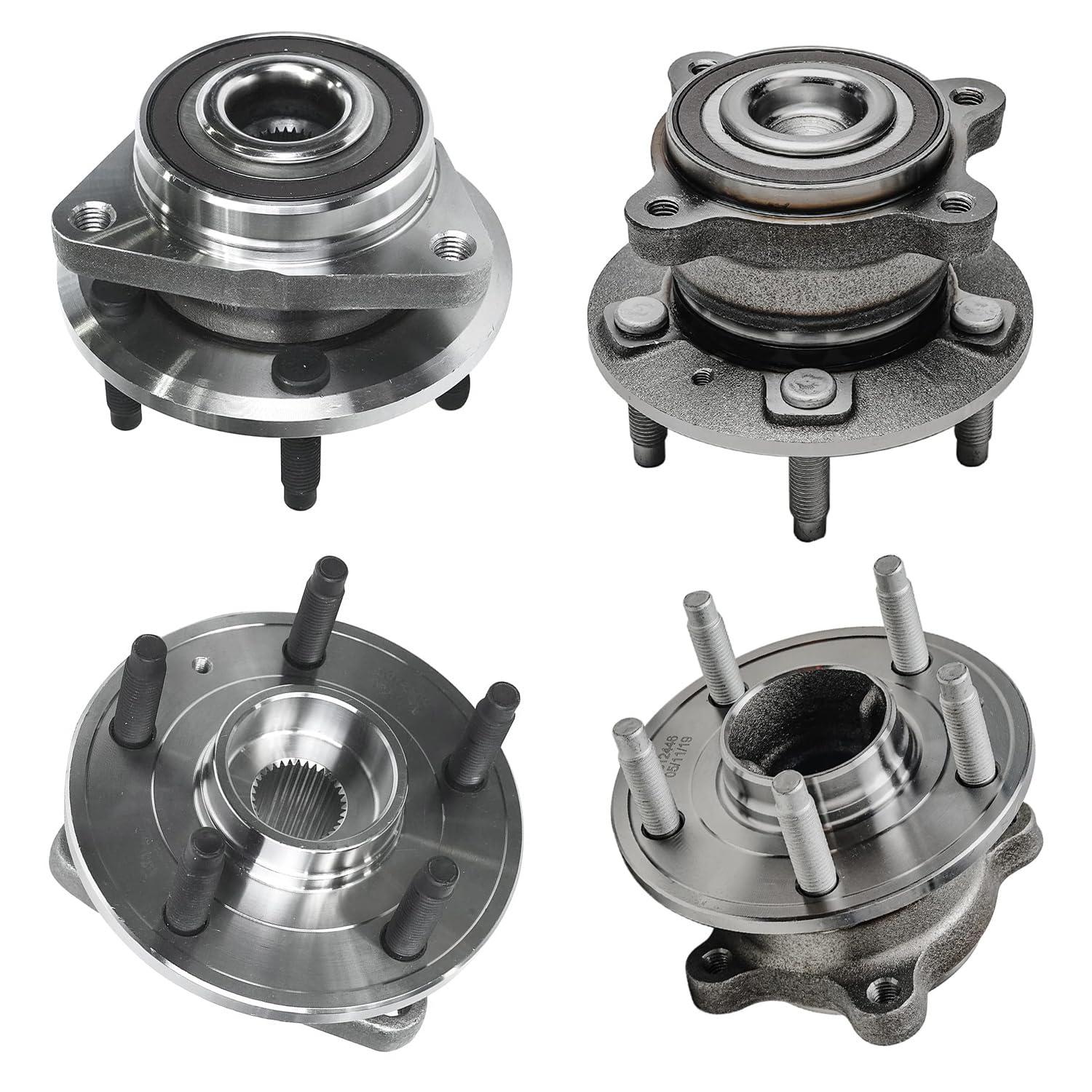 4pc Front & Rear Wheel Hub and Bearings Kit